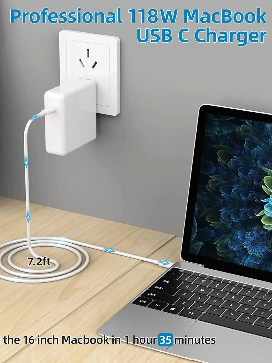 Power Adapter for Macbook Pro 16/15/14/13 Inch & Ipad Pro (2021-2018) 140W - Image 3