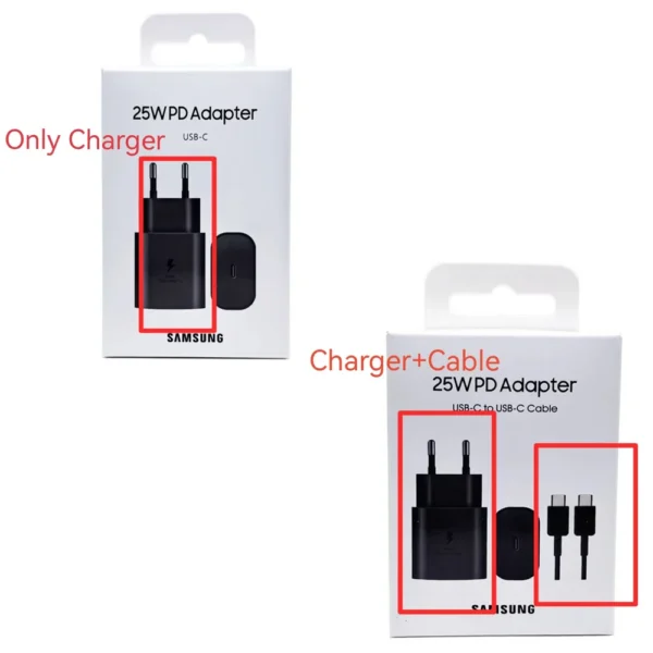 25W Super Fast Charger Galaxy S24FE S24Ultra S23 S22 Flip Fold 2 3 4 5 6 A06 A16 A15 A35 A55 Adapter Quick Charging