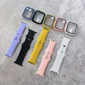 Glass+Case+Band for iWatch Bands 44Mm 40Mm 45Mm Iwatch Straps