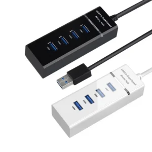 USB 3.0 HUB High Speed LED 1 to 4 Port Cable Splitter USB Data