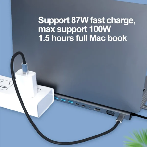 14-In-1 Type C Hub Expansion Docking Station for Ipad Laptop Notebook