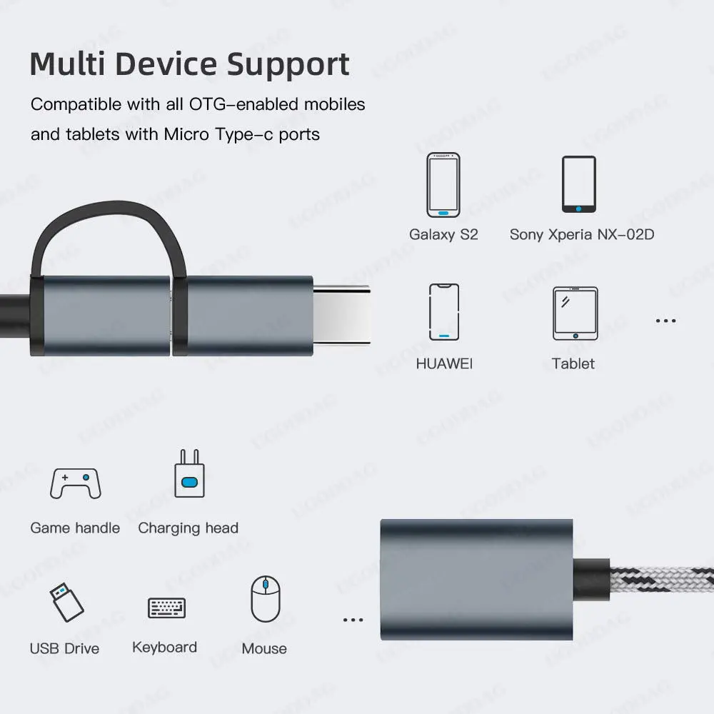 USB 3.0 OTG Adapter Type C Micro USB to USB 3.0  OTG Convertor - Image 6