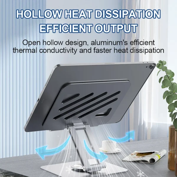 Universal Phone Tablet Desktop Stand Aluminum Alloy Rotation Folding Adjustable