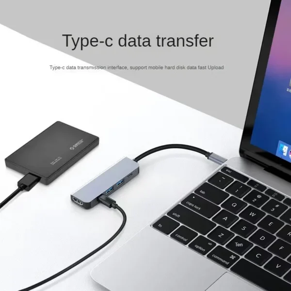 USB C Hub to 4K Hdmi-Compatible USB Charging Dock for Macbook Ipad Samsung