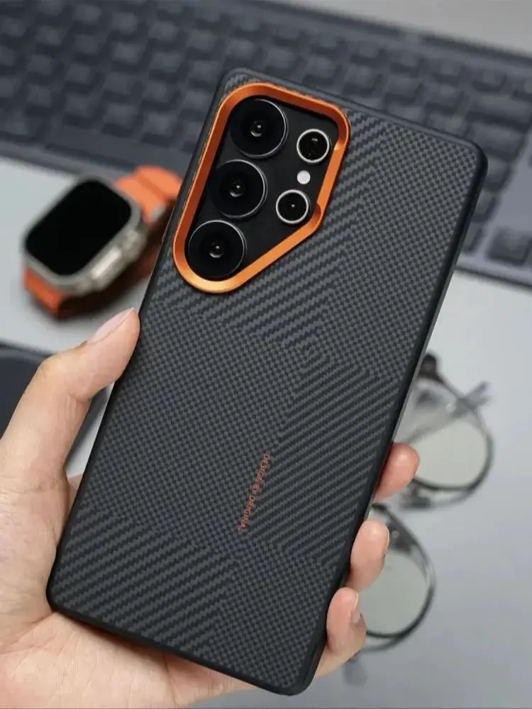 Matte Carbon Fiber Case for Samsung Galaxy S25 S24 S23 Ultra - Image 4