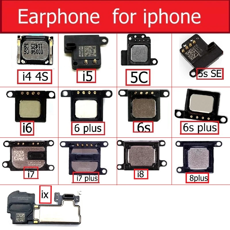 Earpiece Speaker for Iphone 4 4S 5 5S 5C SE 6 6S 7 8 plus X Ear Speaker - Image 1