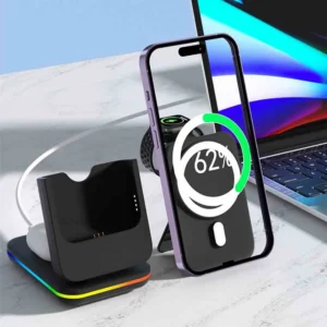 3 in 1 Wireless Portable Charger Power Bank 5000Mah Fast Charging - Image 2