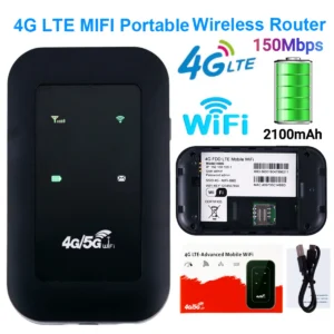 4G LTE Router Wifi Repeater Mifi Modem SIM Card Slot Usb/2100Mah - Image 3