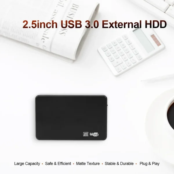 SATA HDD SSD External Hard Drive Case High Speed External Hard Drive for PC Laptop PS5