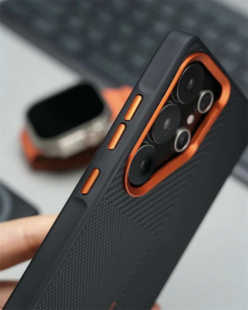 Matte Carbon Fiber Case for Samsung Galaxy S25 S24 S23 Ultra - Image 2