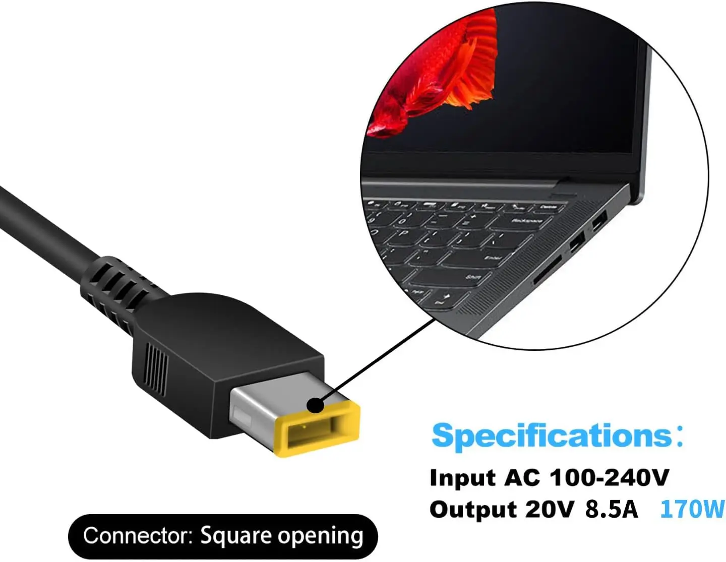 Lenivo Thinkpad PowerPack Adapter Charger  P1 P15 P17 P73 W540 W541 - Image 5