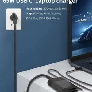 Slim HP 65W USB C Charger，For HP Elitebook Chromebook Spectre Probook Envy - Image 3