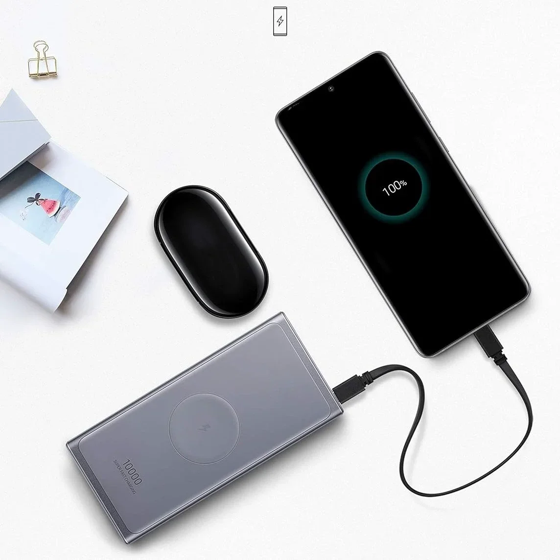 Wireless Power Bank 10000Mah Dual Type C Port Fast Charge Portble - Image 2