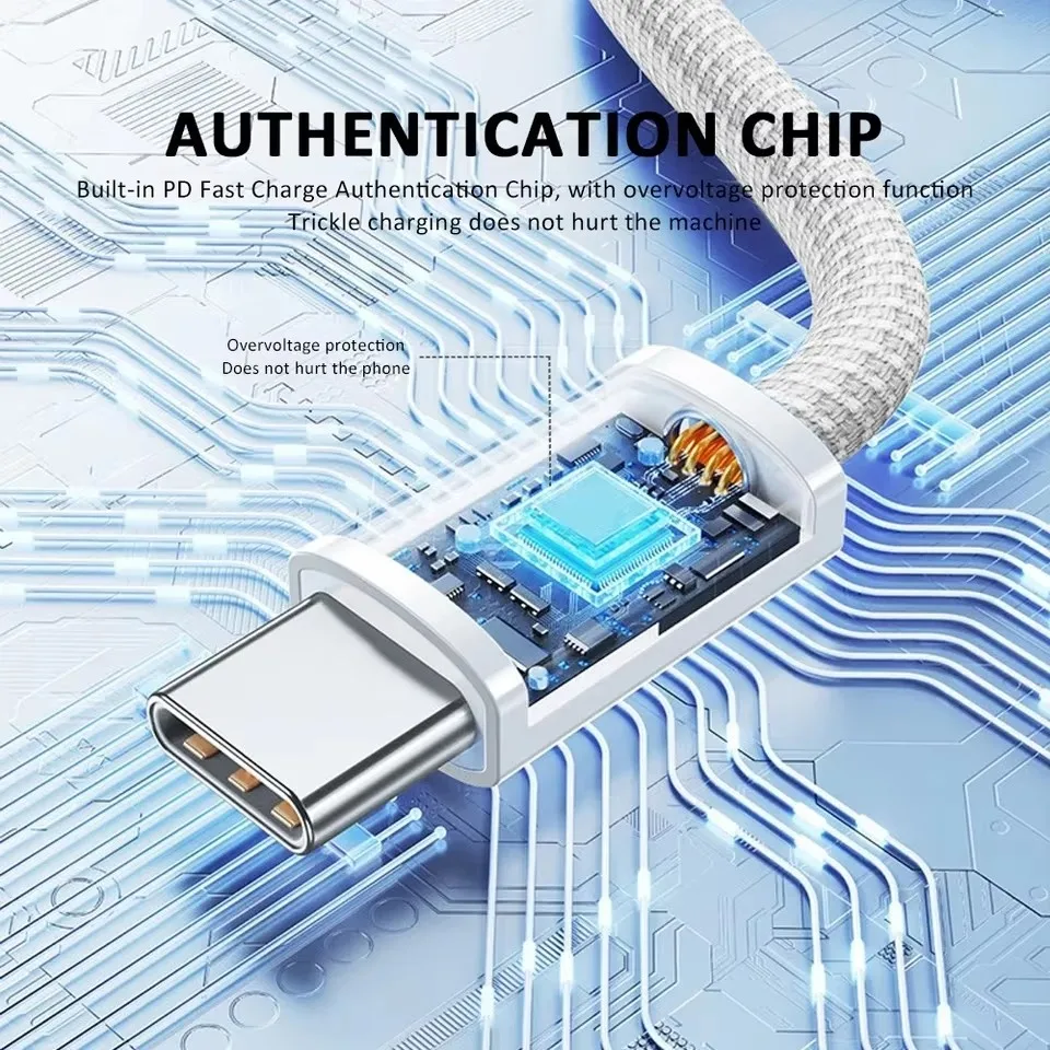 PD 60W Dual USB-C Fast Charging Cable for Iphone 15 16 Pro Max 15 16 plus Type C - Image 8