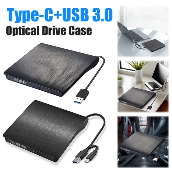 External Drive Shell Usb3.0/Usb3.0+Type-C Optical Drive Case 9.5Mm/12.7Mm