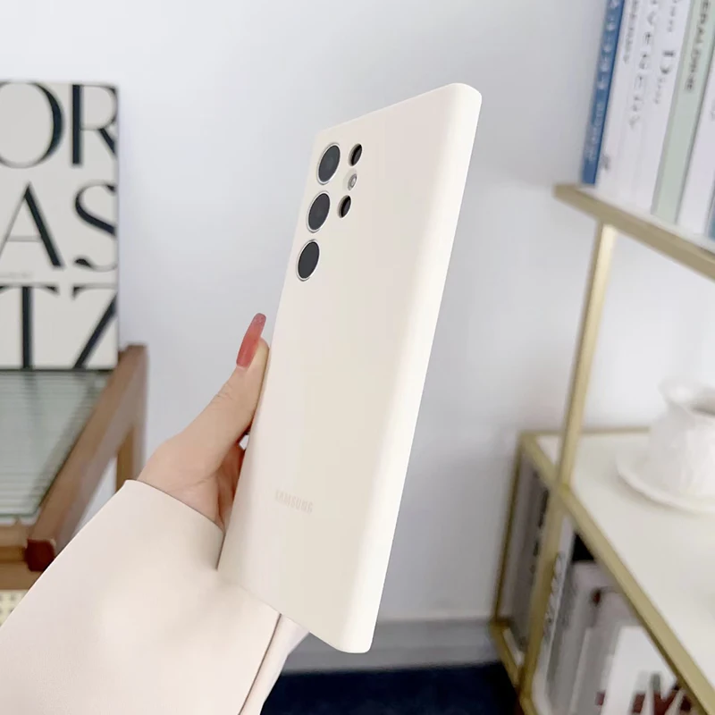 Galaxy S24 Uitra S23 Ultra Silky Silicone Cover Luxury Soft Touch - Image 6