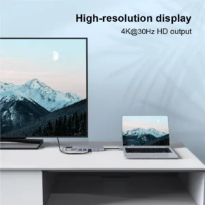 8 in 1 USB C Hub  Multi-Port Docking Station PD Ports, for Macbook Laptop - Image 4
