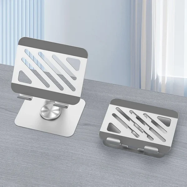 Universal Phone Tablet Desktop Stand Aluminum Alloy Rotation Folding Adjustable