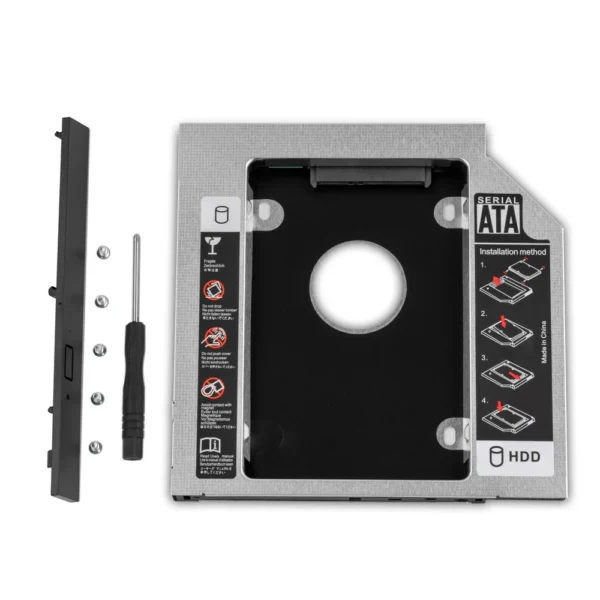 CD DVD ROM to SSD HDD Caddy SATA 3.0 for 2.5'' SSD Case