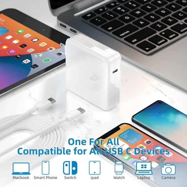 Power Adapter for Macbook Pro 16/15/14/13 Inch & Ipad Pro (2021-2018) 140W