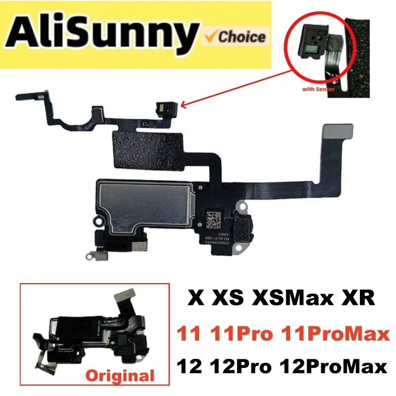 Earpiece Flex Cable for Iphone 12 Pro Max 11 X XR XS Top Front Ear Speaker - Image 1