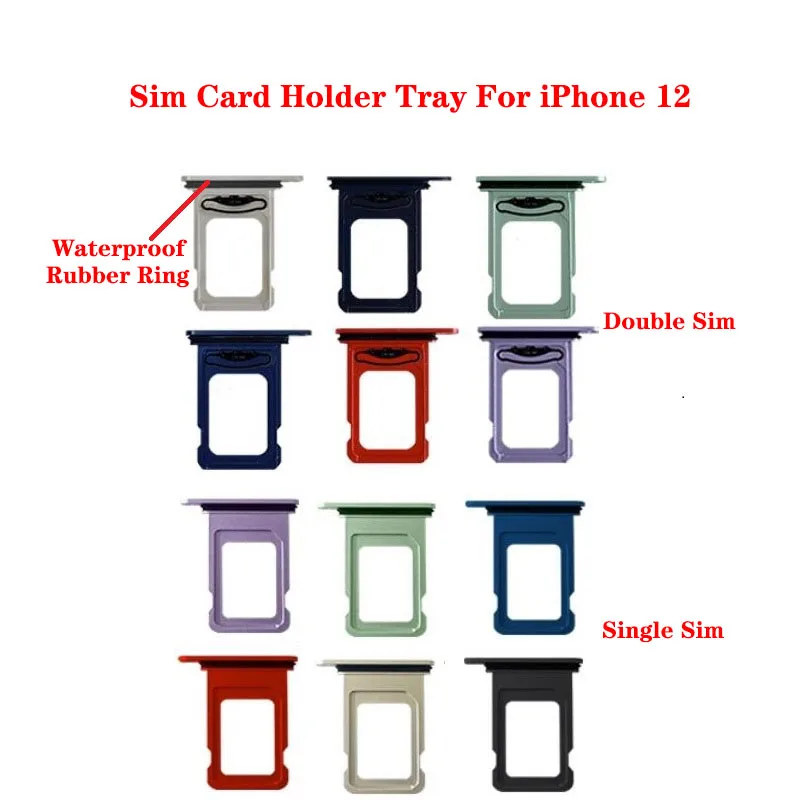 Sim Card Adapter for Iphone 12 Dual Single Tray Slot Holder - Image 14