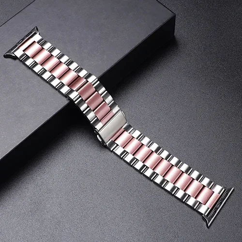 Stainless Steel Strap for  Watch Ultra 3 2 49 45 41 40 46 38 42 44Mm Metal Band Bracelet for Iwatch Series SE 11 10 9 8 7