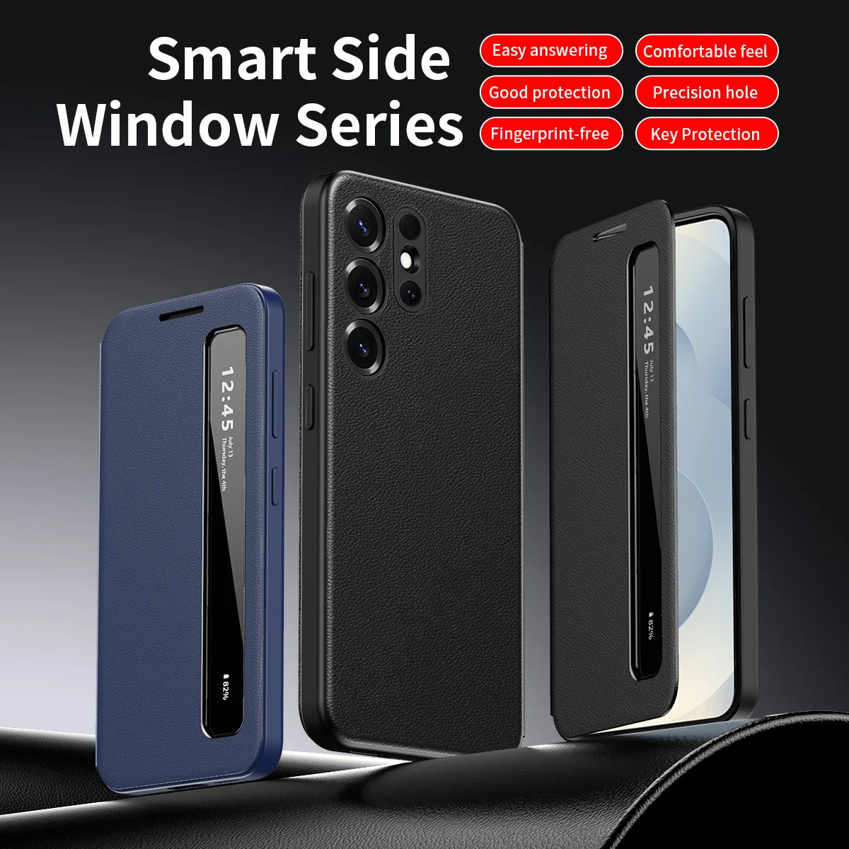 Smart Sleep Window Phone Case for Samsung Galaxy S26 Ultra S25 Ultra - Image 7