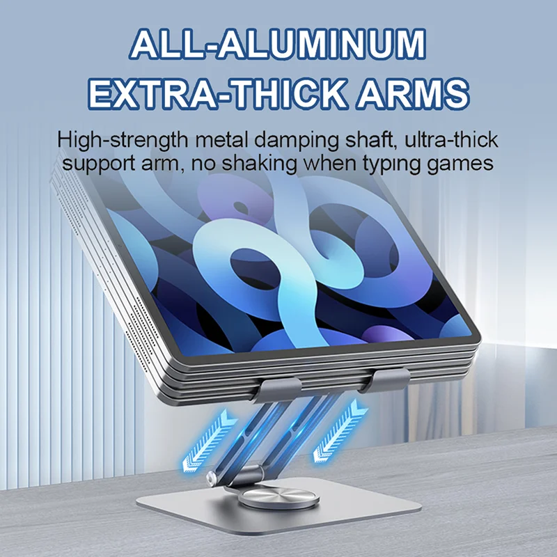 Universal Phone Tablet Desktop Stand Aluminum Alloy Rotation Folding Adjustable - Image 4