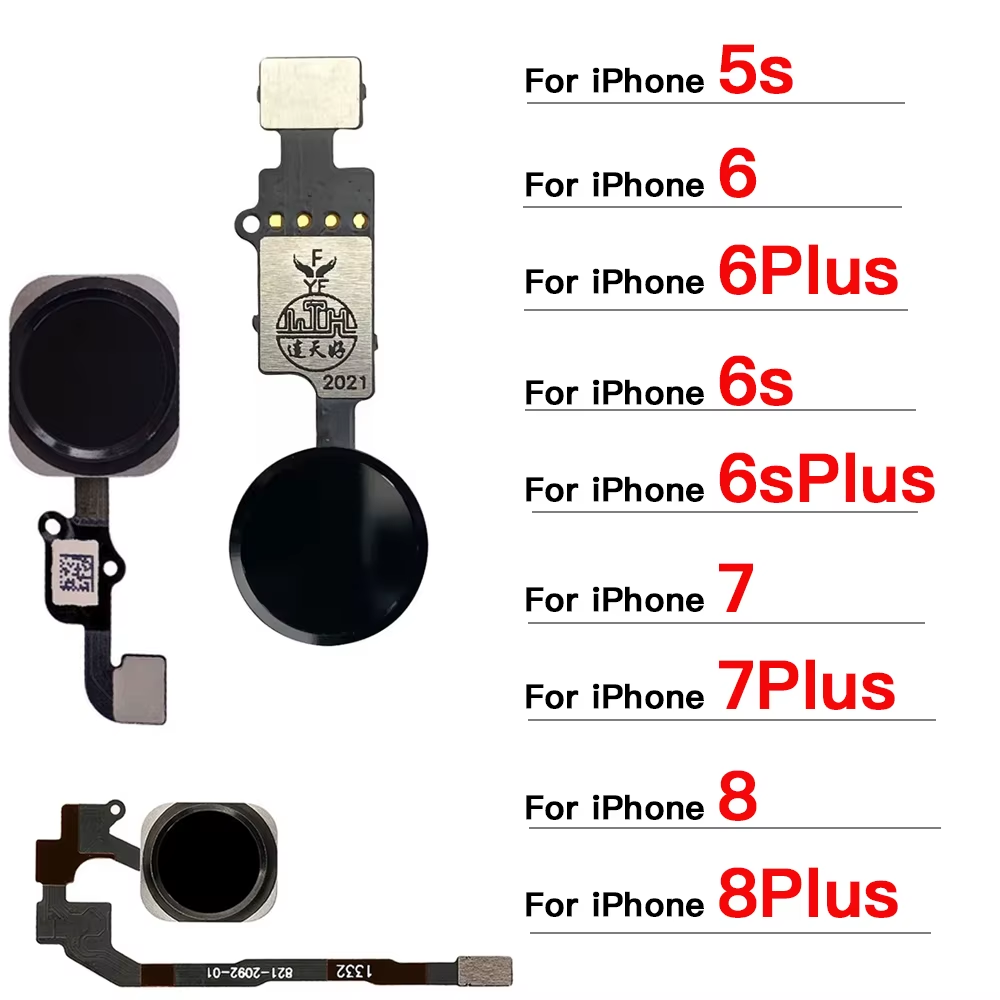 Home Button Flex Replacement for Iphone 5S 6 6S 6Splus 7 8 plus Menu Main Key Flex Cable NO Fingerprint - Image 4