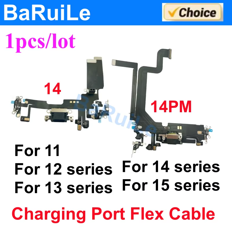 Charging Charger Port Flex for Iphone 11 12 13 14 Pro Max Dock Connector - Image 1