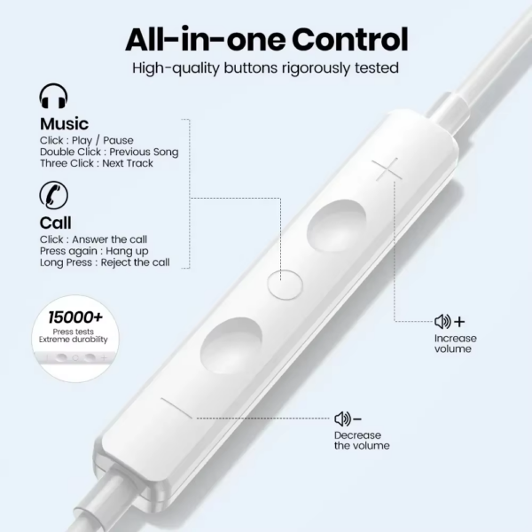 Wired Headphone Type C Earphone For Redmi Poco Huawei Samsung Earbuds Headset