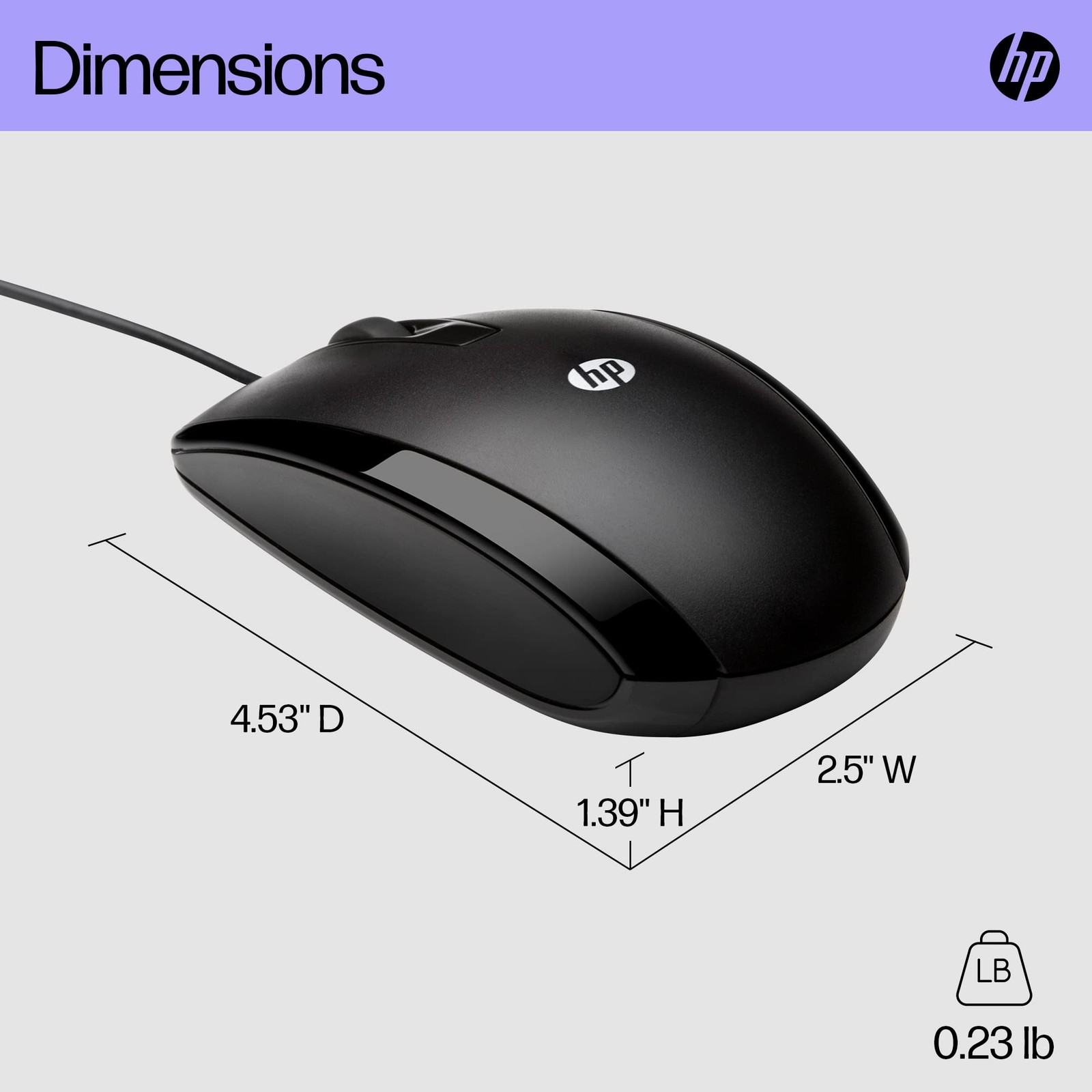 HP X500 Wired USB Mouse for Windows Laptop Notebook Mac Chromebook - Image 4