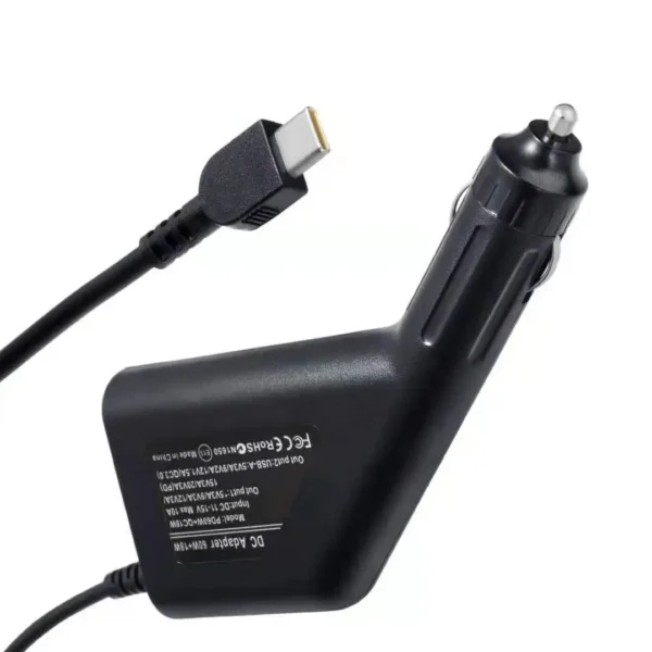 65W USB Type C  Laptop Car Charger Dc Power Supply Adapter for Macbook Lenovo