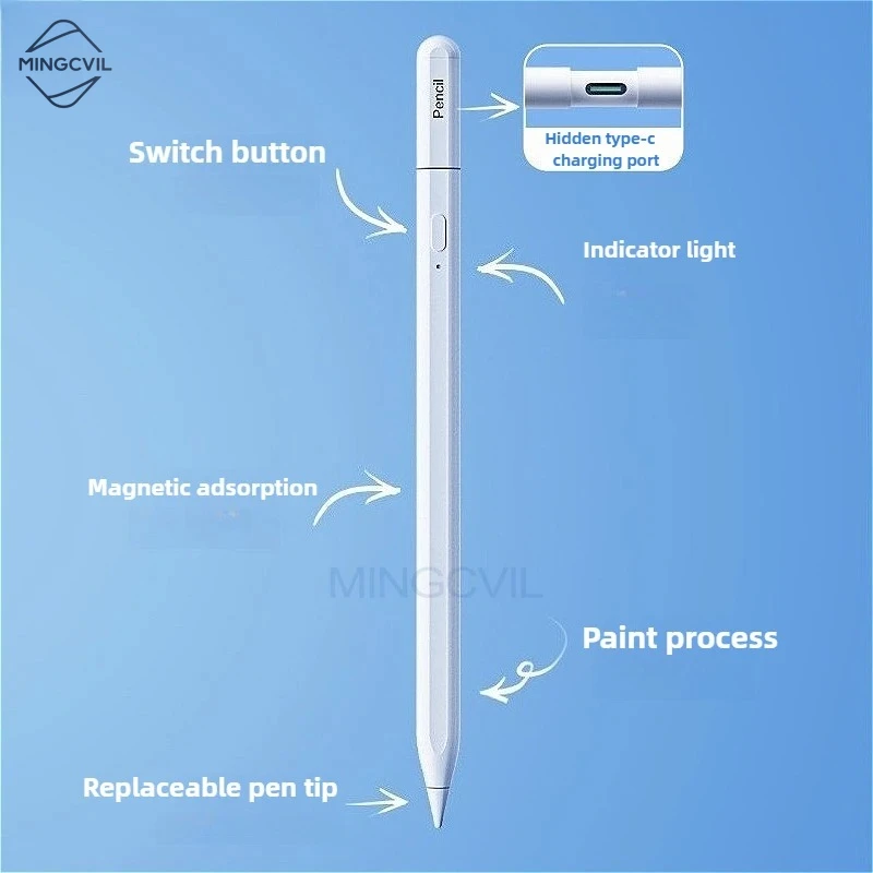 Ipad Pencil M4 Stylus Pen for Air 6 M2 Pro M3 Ipad Pro 11 12.9 13 7/8/9/10/11 - Image 4
