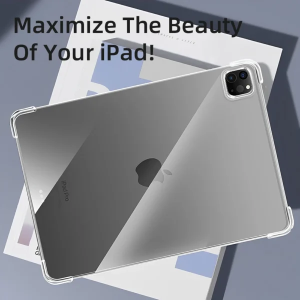 Silicon Transparent Case for Ipad Air 11 2024 Pro 11/9/8/7/6/5 Gen Air 4th Gen